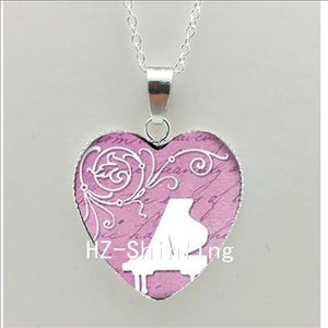 Necklace - New Grand Piano Heart Necklace