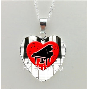 Necklace - New Grand Piano Heart Necklace