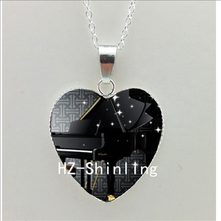 Necklace - New Grand Piano Heart Necklace