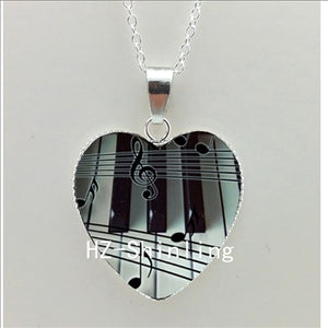 Necklace - New Grand Piano Heart Necklace