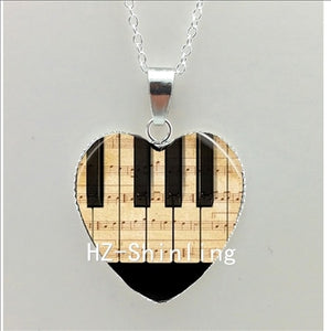 Necklace - New Grand Piano Heart Necklace