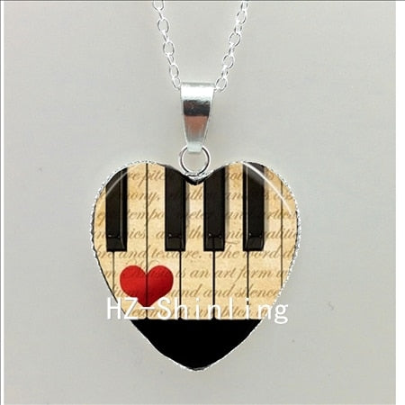 Necklace - New Grand Piano Heart Necklace