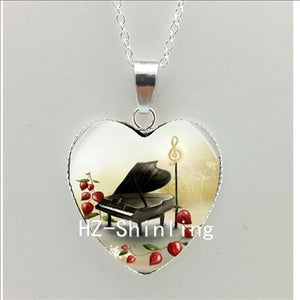 Necklace - New Grand Piano Heart Necklace