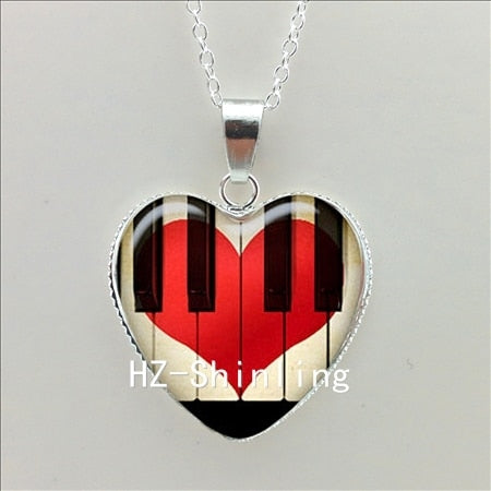 Necklace - New Grand Piano Heart Necklace