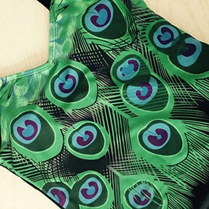 Peacock Print Swimming Suit