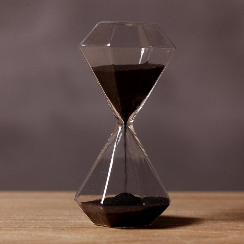 Tall Dark Hourglass Timer