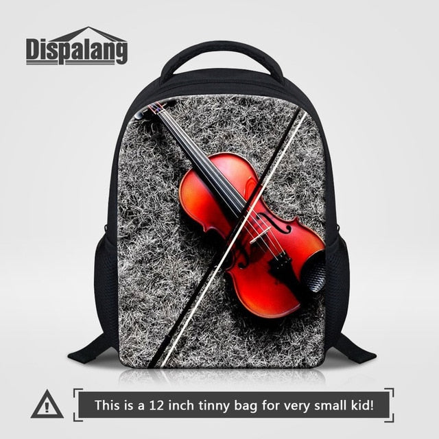 Violin Printed Kids School Bags Music