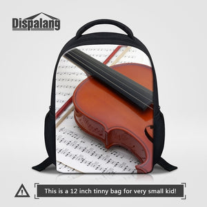 Violin Printed Kids School Bags Music