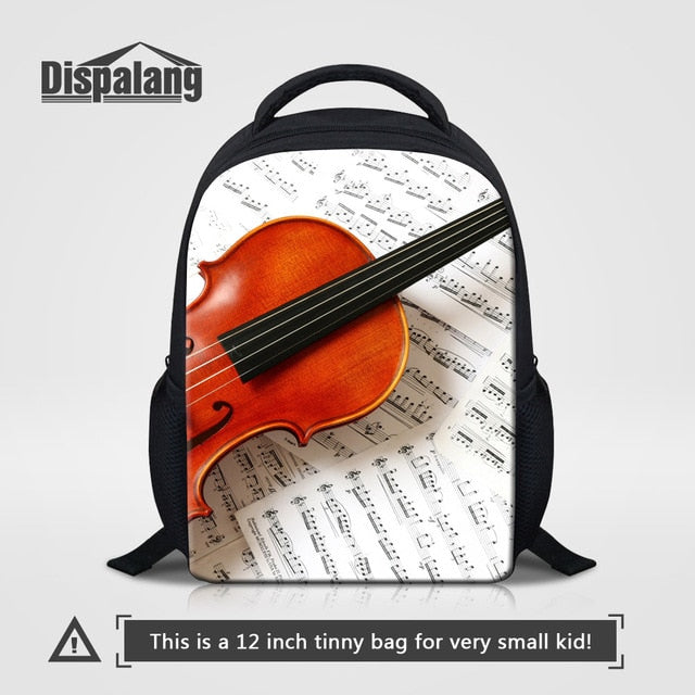 Violin Printed Kids School Bags Music