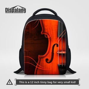 Violin Printed Kids School Bags Music