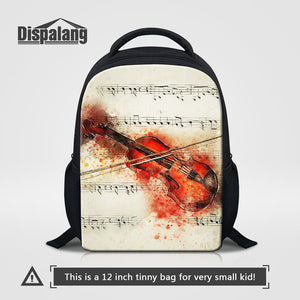 Violin Printed Kids School Bags Music