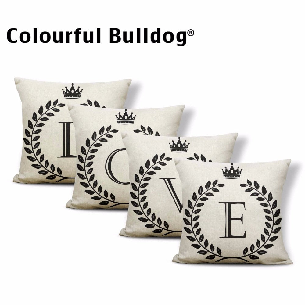 Pillow - Alphabet Letter A-Z Cushion Covers