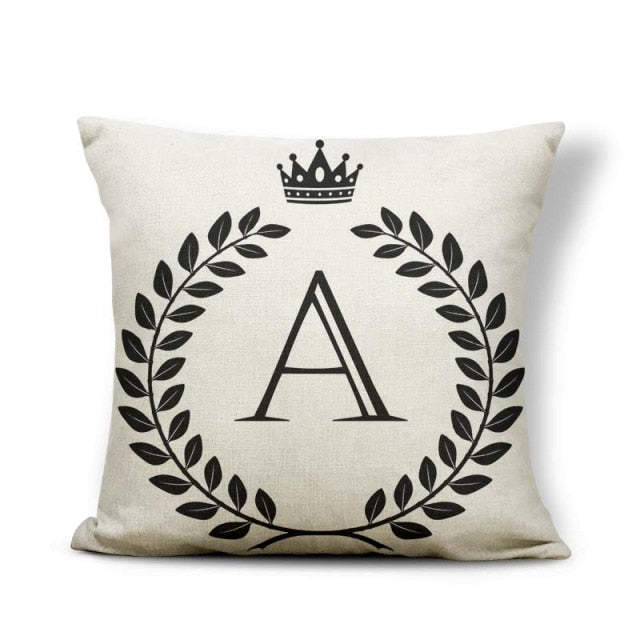 Pillow - Alphabet Letter A-Z Cushion Covers