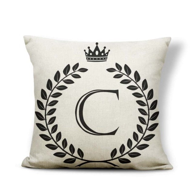 Pillow - Alphabet Letter A-Z Cushion Covers