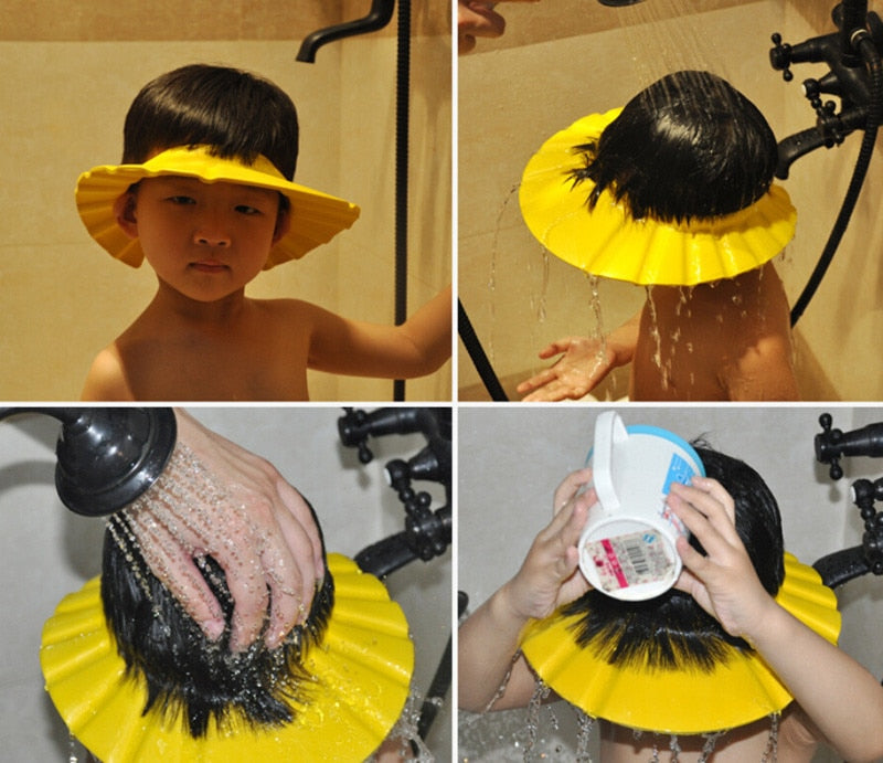 Soft baby shampoo shower cap