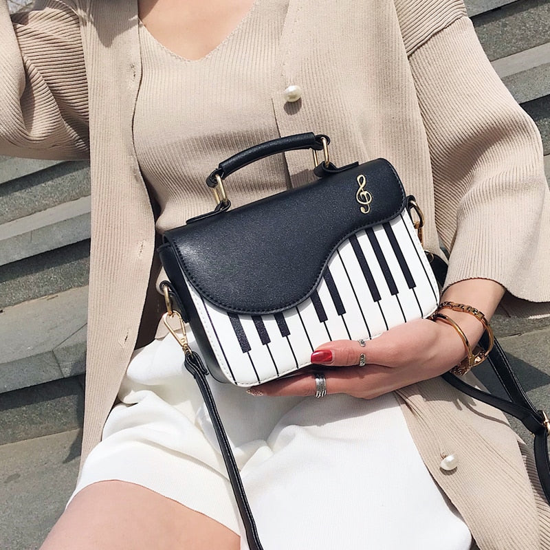 Cute Piano Pattern Fashion Purse