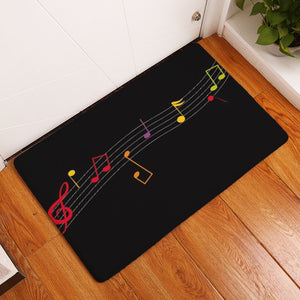 Piano Mat Music Notes Pattern