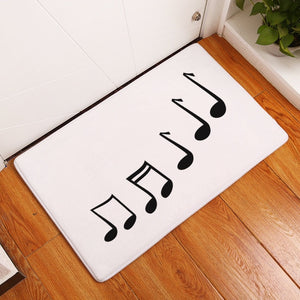 Piano Mat Music Notes Pattern