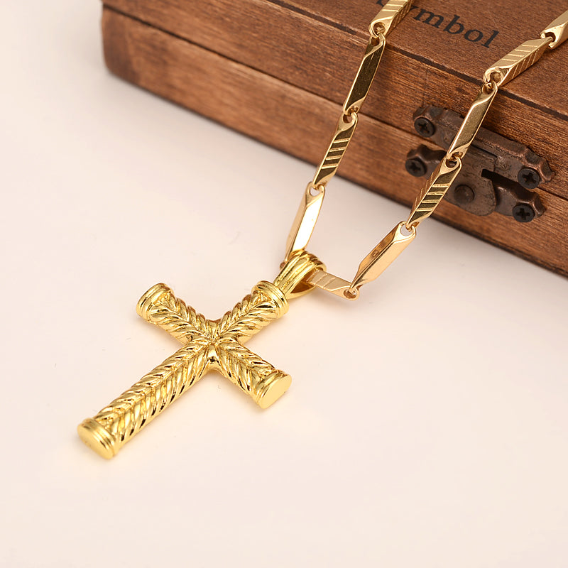 Cross Necklace 18 KGF Solid gold