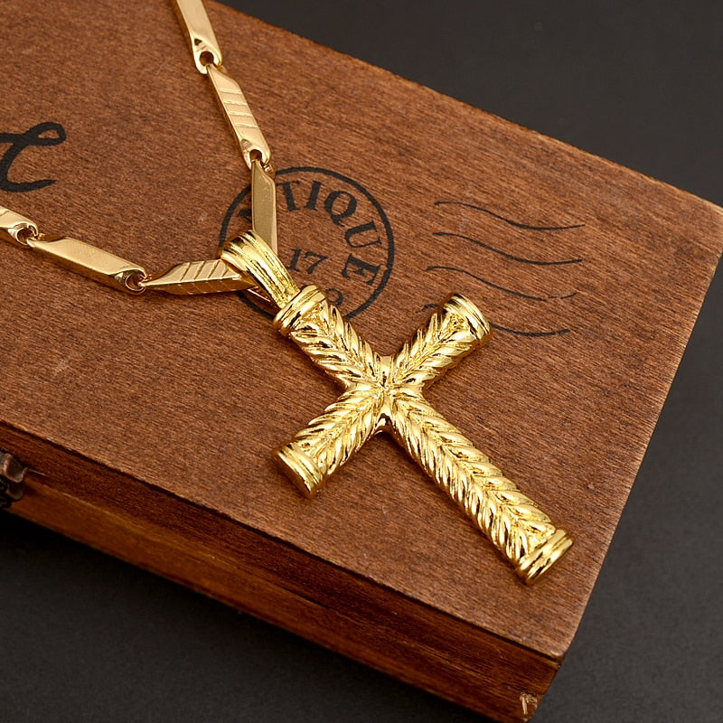 Cross Necklace 18 KGF Solid gold