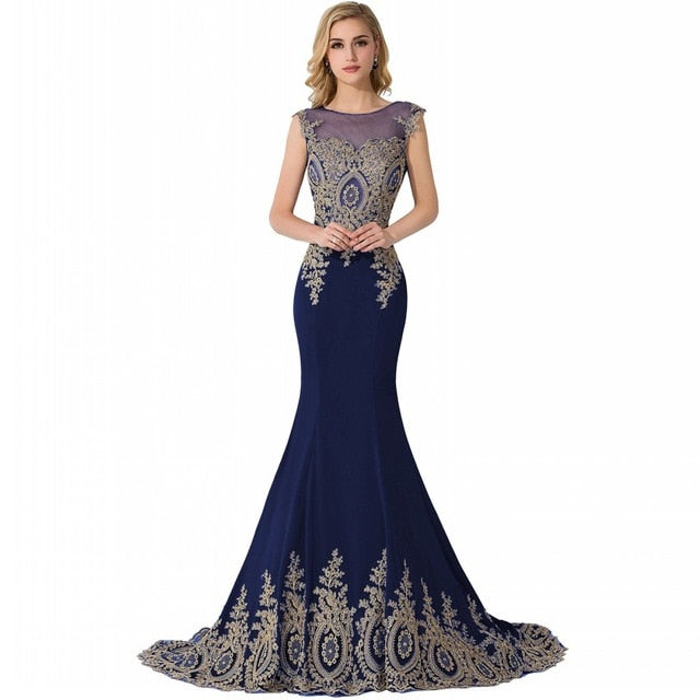 Lace Mermaid Long  Prom Dresses