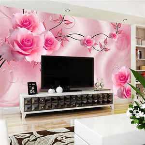 Wallpaper -Size 3D Silk Cloth Flowers