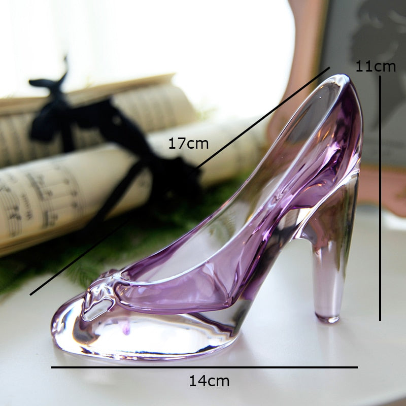 Crystal shoes glass slipper