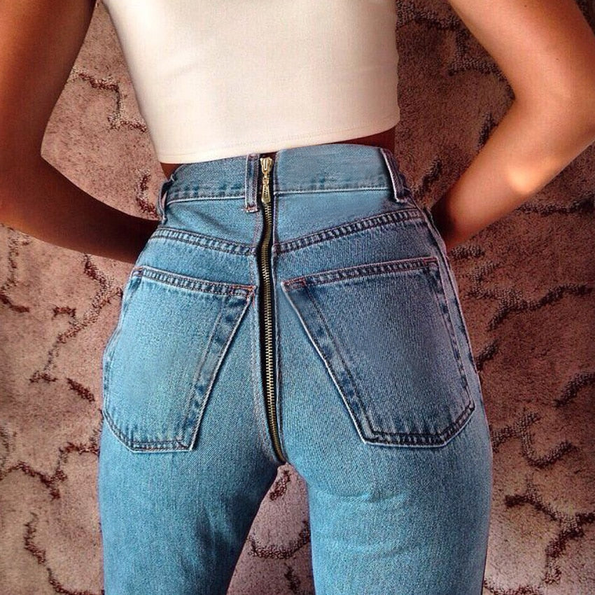 Jean - New Back Zipper Long Jeans Women