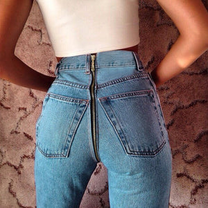 Jean - New Back Zipper Long Jeans Women