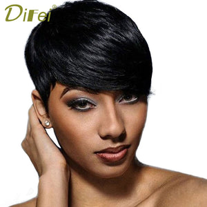 Wig - Short Straight Hair Black Wig