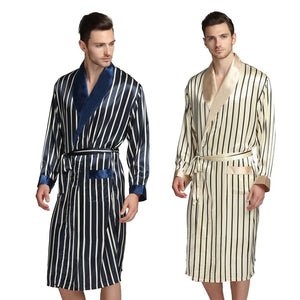 Mens Silk Satin Robe