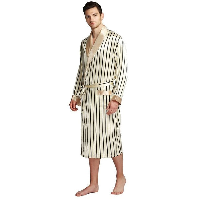 Mens Silk Satin Robe