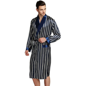 Mens Silk Satin Robe