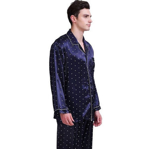 Mens Silk Satin Pajamas Set