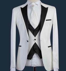 Suit - White Black Fashion Design Custom Made Tuxedo