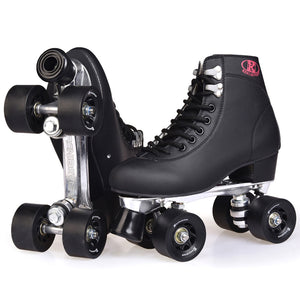 Men's  4 Wheels Quad Roller skates skating shoe