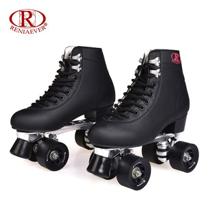 Men's  4 Wheels Quad Roller skates skating shoe