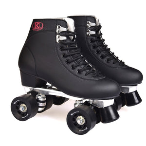 Men's  4 Wheels Quad Roller skates skating shoe