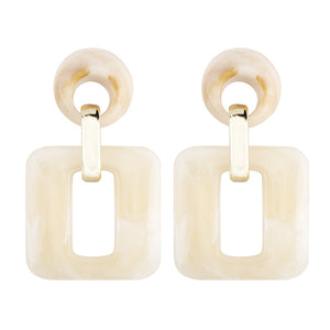 Earrings - New Square Acrylic Drop Earrings For Ladies