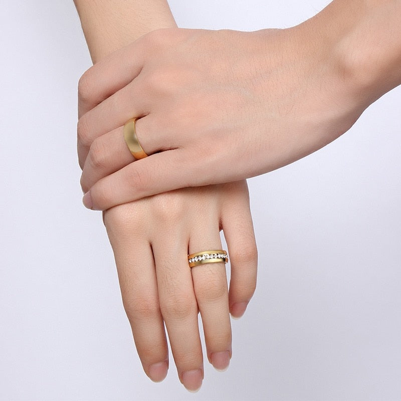 Ring - Personalized Gold-Color Wedding Bands