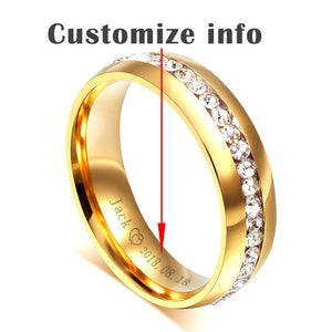 Ring - Personalized Gold-Color Wedding Bands