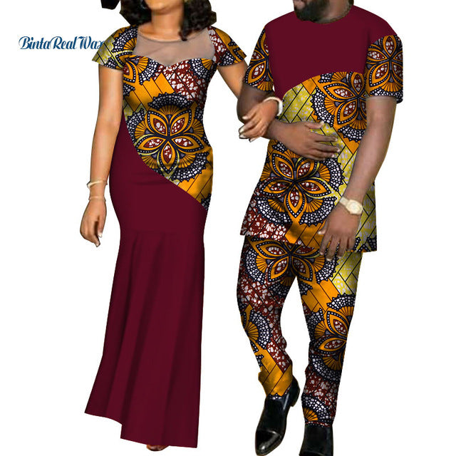 African Dresses for Women and Shirt/ Pant for Men