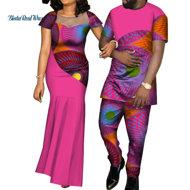 African Dresses for Women and Shirt/ Pant for Men