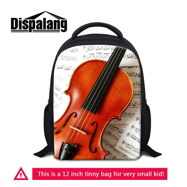 Violin Printed Kids School Bags Music