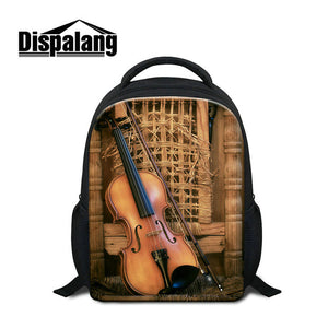 Violin Printed Kids School Bags Music