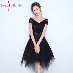 Beauty Short Knee Length Tulle Evening Party Prom Dresses