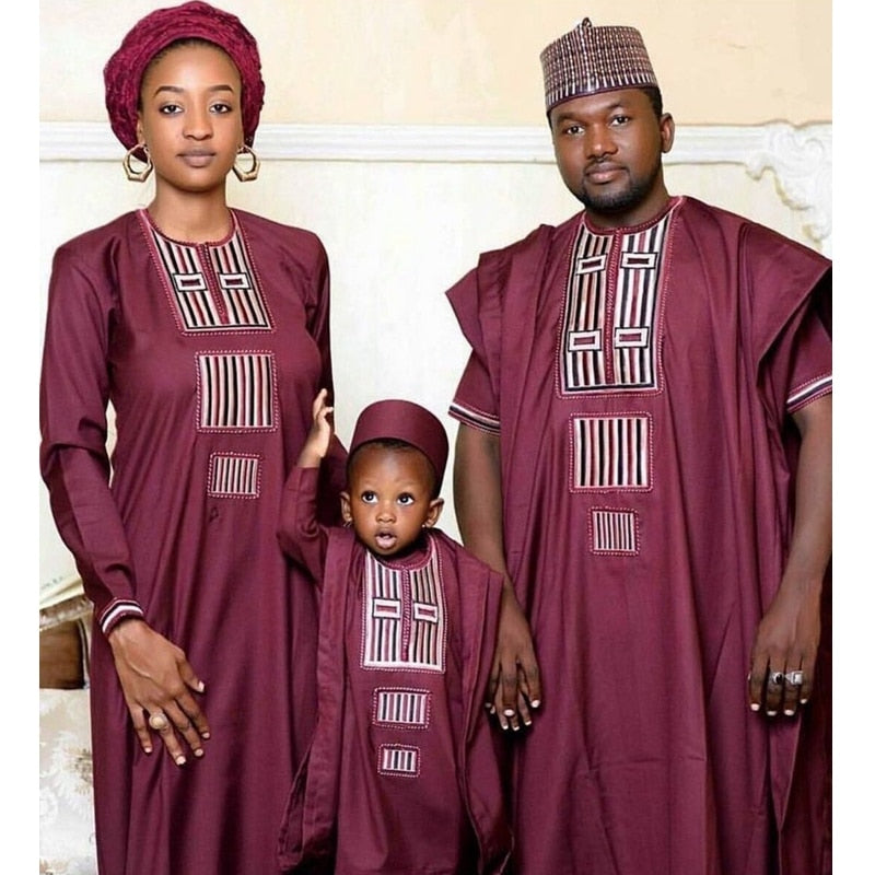 African Couple Dress Family