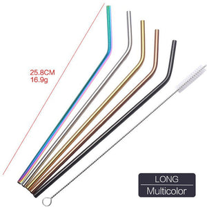 Straws - 4PCS Metal Drinking Straws