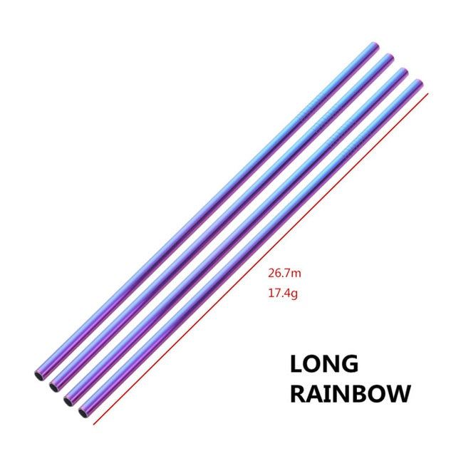 Straws - 4PCS Metal Drinking Straws