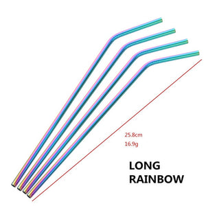 Straws - 4PCS Metal Drinking Straws